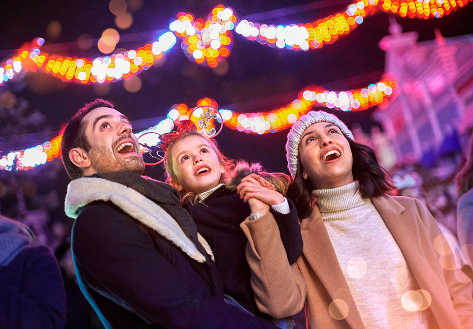 Guests at Disney Enchanted Christmas