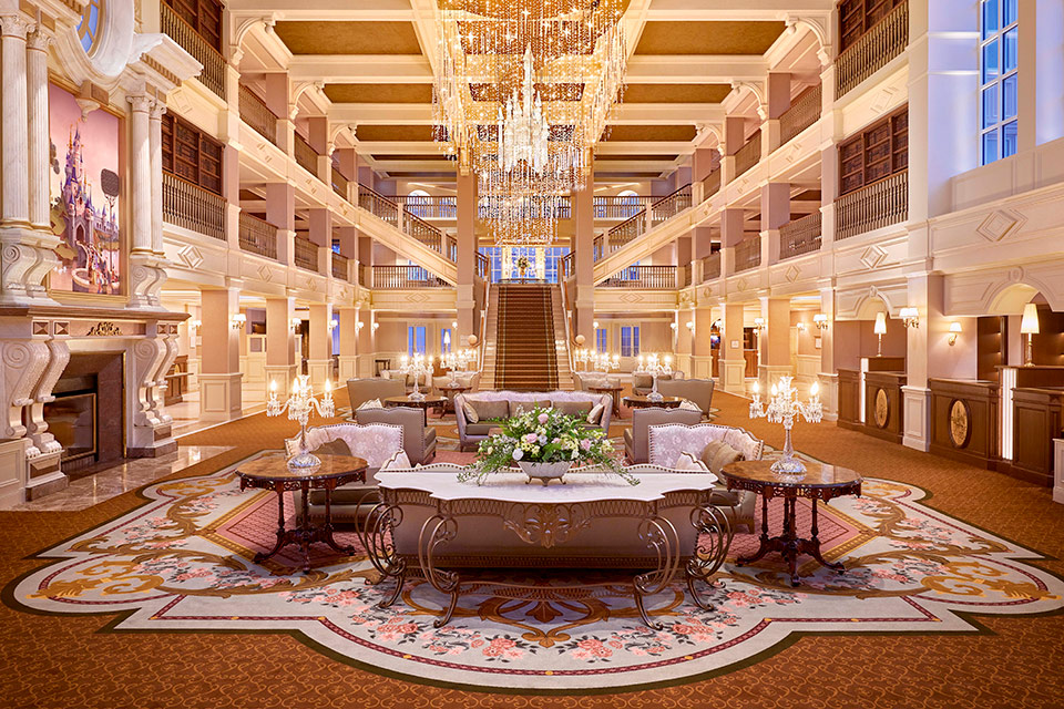 Step into Majesty: The Enchanting Lobby of Disneyland Hotel, Where Every Story Begins